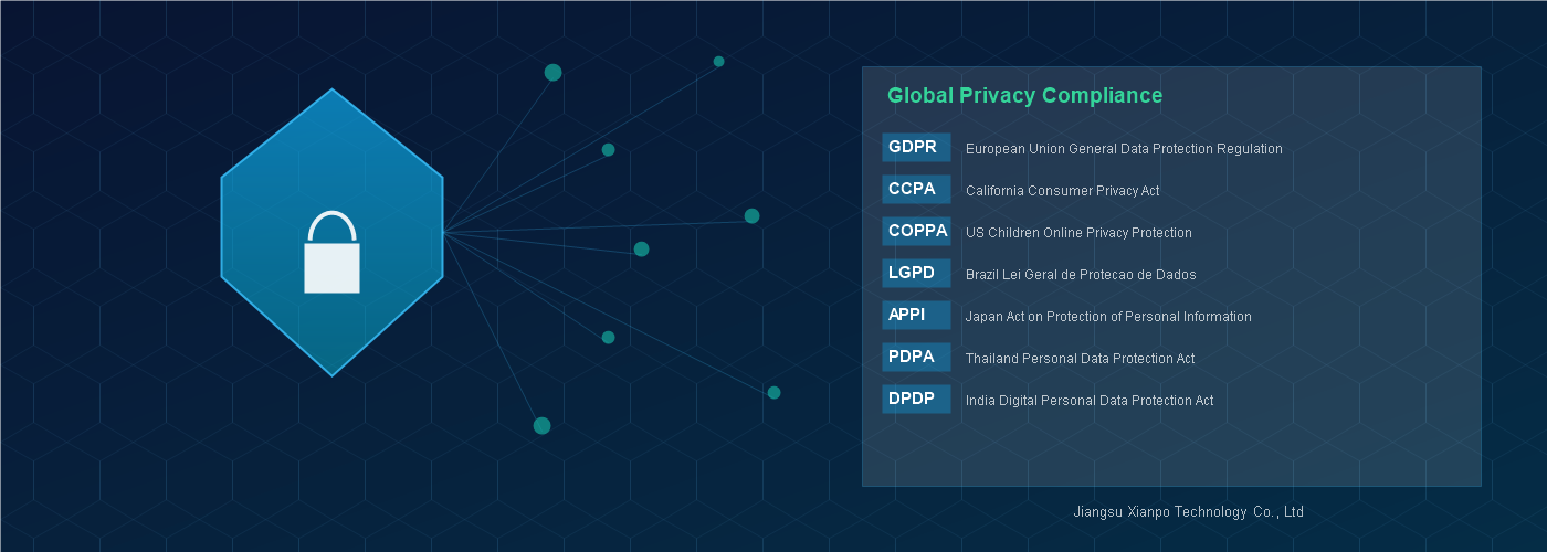 Global privacy compliance and data protection visual